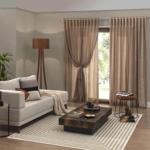 Cortina De Renda Donna 300×180 cm Pantalla Com Forro Desert | Cortina Para Varão Cortina Para Quarto Cortina Para Quarto