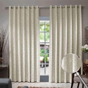 Cortina Donna MC 400×260 cm Vitória Jacquard Palha | Cortina Para Quarto Cortina Para Quarto Cortina Para Quarto