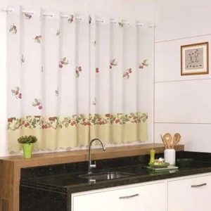 Cortina Para Cozinha Bella Janela Delicatta 220×120 cm Allegra Amora Vermelha | Cortina Bella Janela Cortina Bella Janela Cortina Bella Janela