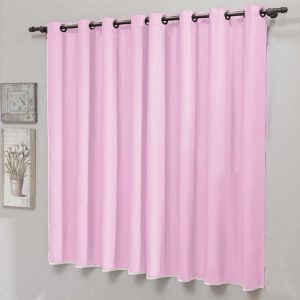 Cortina Sultan 280×220 cm Blackout com Voal Rosa | Cortina Para Varão Cortina Blecaute Cortina Blecaute